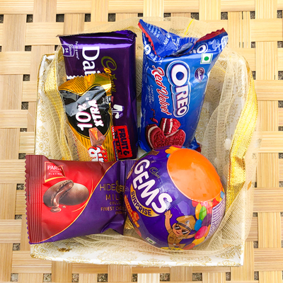 Surprise kids with Gems Chocolate gift hamper for Rakhi