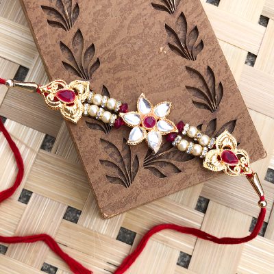 Elegant Designer Floral Bhaiyaa Rakhi 