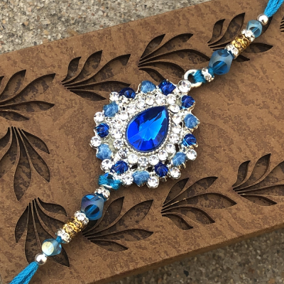 Meena Stone Precious Rakhi for Brother