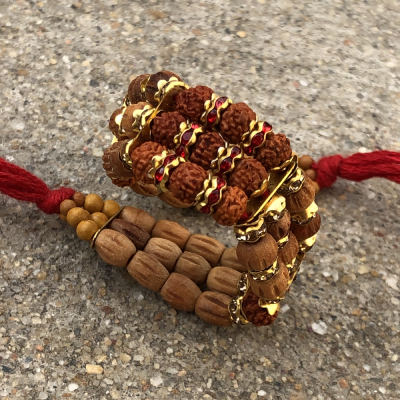 Auspicious Rudraksh Rakhi for Bhaiya