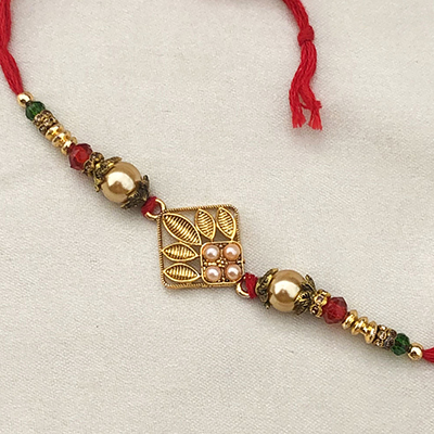 Extravagent Gold Plated Bracelet Rakhi for Raksha Bandhan