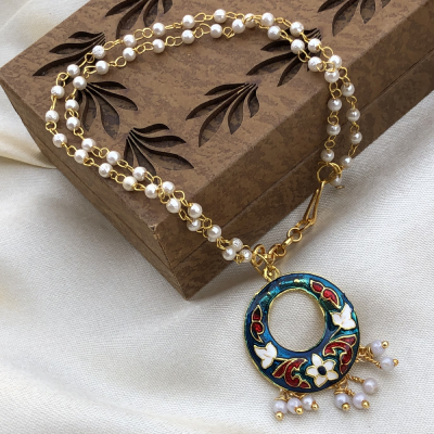 Floral Design Precious Lumba Rakhi for Bhabhi