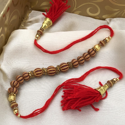 Big Designer Beads Rakhi for Raksha Bandhan