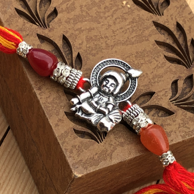 Flawless Little Kanha Silver Rakhi for Young Brother