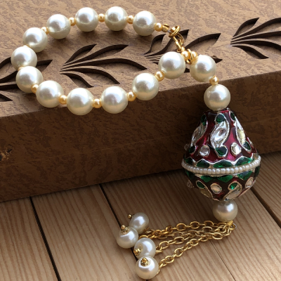 Designer Pearls Lumba Bhabhi Rakhi Set for Raksha Bandhan