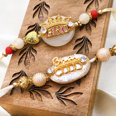 Stylish Design BHAI & BRO Brother Rakhi Combo