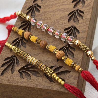 Royal Beads & Rings Rakhi Combo for Raksha Bandhan