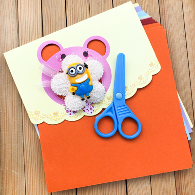 Rakhi Gift Set of Artistic Minion Rakhi for Kids with Card Making Material