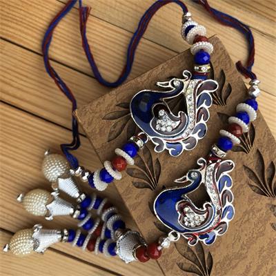 Handmade Shell & Bead Work Bhaiya Bhabhi Rakhi Set 201
