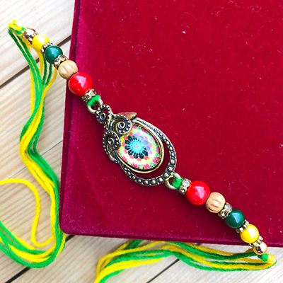 Ethnic Crafted Floral Design Rakhi for Bhaiya