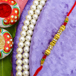 Amazing Golden Thread Rakhi For Bhaiya