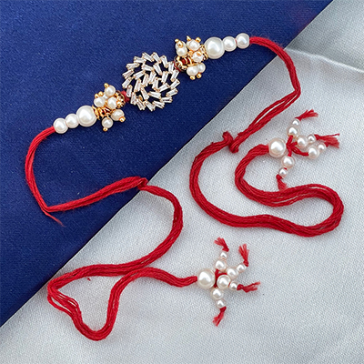 Designer star shape jwelery base bhaiya dora rakhi